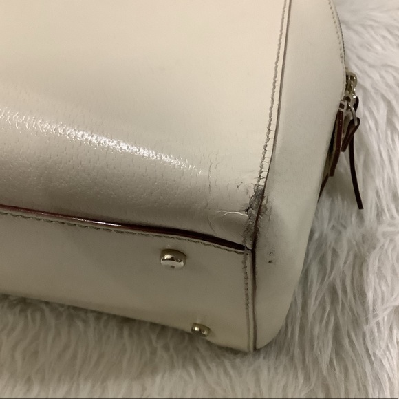 Kate Spade cream Large Dome Satchel shoulder purse - Picture 7 of 12